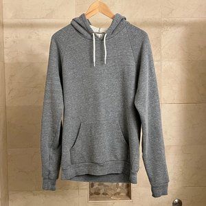 American Apparel classic sweats pullover hoodie Made in USA, gray / zinc, size M